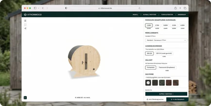 Real-Time 3D Sauna Builder