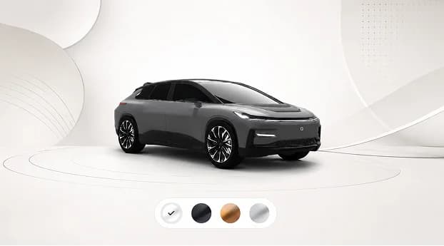 3D car configurator interface