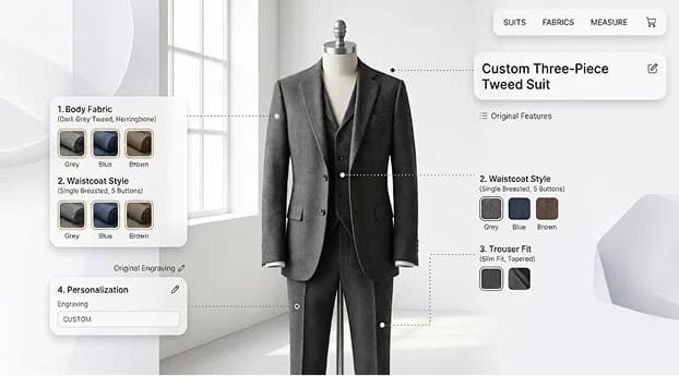 Made-to-measure suit configurator